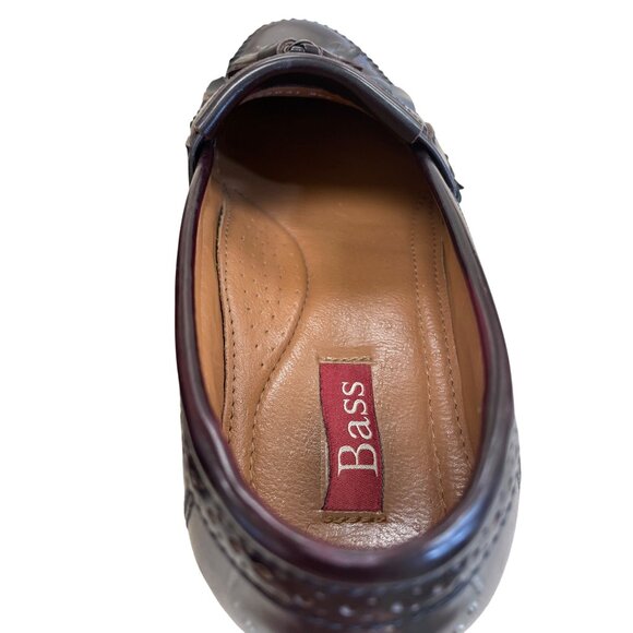 Bass Mens Brown Leather Tassel Slip-On Loafers Size 9EE SKU 8423 - Picture 8 of 15